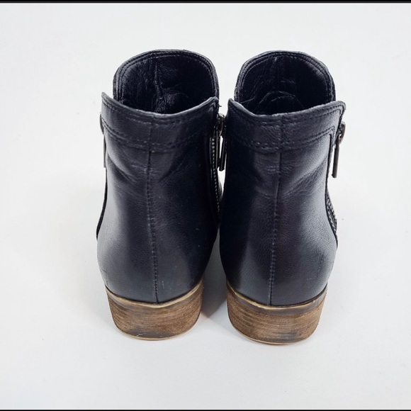 LUCKY BRAND Breah Leather Booties Boots 6.5 Black - Picture 2 of 9